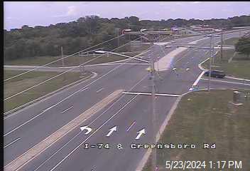 Traffic Cam I-74 @ Greensboro Rd - Mile Marker 69
