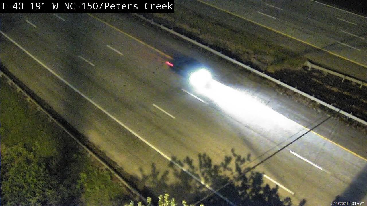 Traffic Cam I-40 at NC-150 (Peters Creek Pkwy) - Mile Marker 191