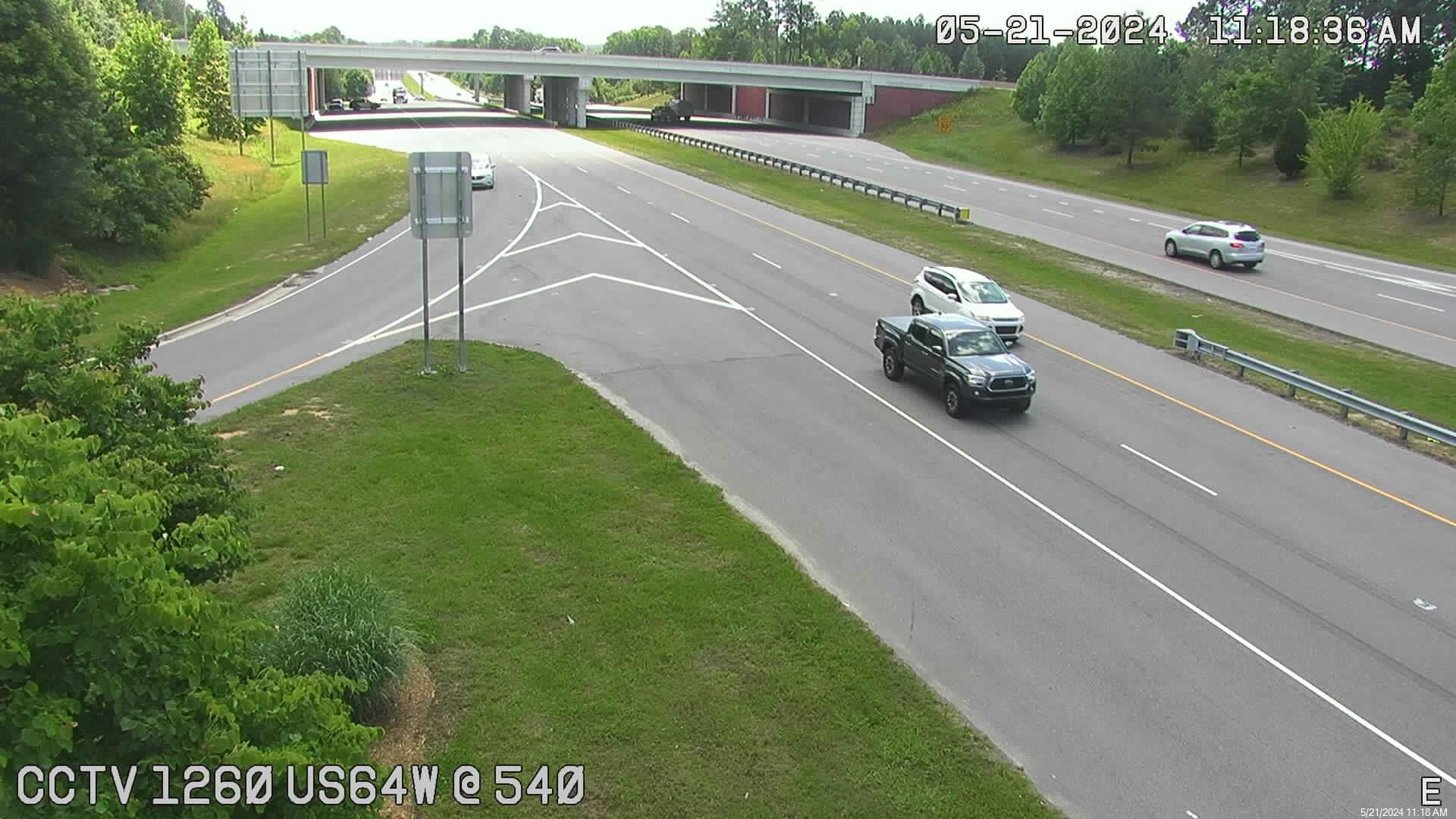Traffic Cam US 64 at NC 540 (Toll)  - Mile Marker 60